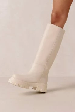 Cheapest ???? Women's ALOHAS Katiuska Leather Knee High Platform Boot Ivory ???? -Vagabond Shoemakers Sales unnamed file 1204