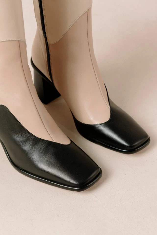 Coupon ???? Women's ALOHAS East Patchwork Leather Knee High Boot Patchwork Kaleidoscope Black ???? 7 Coupon ???? Women's ALOHAS East Patchwork Leather Knee High Boot Patchwork Kaleidoscope Black ???? - Image 5