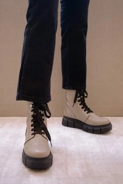 Promo ⌛ Women's ALOHAS Can Can Leather Platform Combat Boot Vegan Beige ❤️ -Vagabond Shoemakers Sales unnamed file 1258