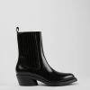 Best Pirce ???? Women's Camper Bonnie Leather Ankle ???? Boots Black ????