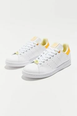 Brand new ❤️ Women's Adidas Stan Smith Vegan ???? Sneaker Cloud White + Almost Yellow + Orange Rush ????