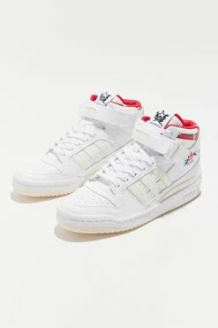 Brand new ???? Women's Adidas Forum TM Mid ???? Sneaker White + Off White + Power Red ✔️
