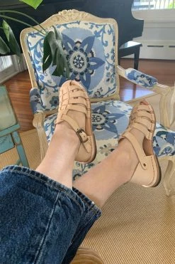 Outlet ✔️ Women's Punto Pigro Leather Fisherman ???? Sandal Off White ????