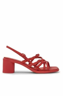 Deals ???? Women's Camper Meda Strappy Leather ???? Sandal Red ❤️