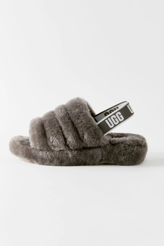 Best Sale ???? Women's UGG Fluff Yeah Slide ???? Sandal Charcoal ⌛ 4 Best Sale ???? Women's UGG Fluff Yeah Slide ???? Sandal Charcoal ⌛ - Image 2