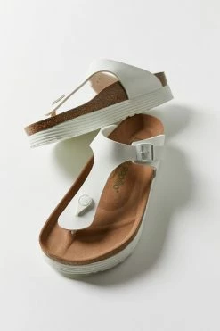Buy ???? Women's Birkenstock Gizeh Vegan Platform ???? Sandal White ????