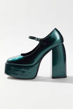 Best Pirce ⌛ Women's Koi Footwear Platform Mary Jane Heel Teal Eyes ????