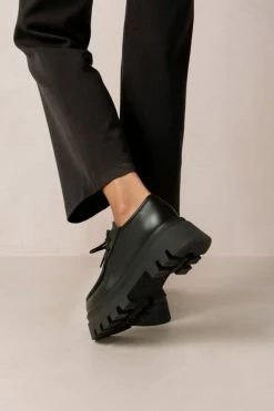 Budget ???? Women's ALOHAS Tycoon Leather Platform Lace-Up Loafer Black ✔️ -Vagabond Shoemakers Sales unnamed file 1864