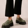 Buy ⌛ Women's ALOHAS Trailblazer Leather Platform Lug Loafer Dusty Olive ❤️ -Vagabond Shoemakers Sales unnamed file 1925