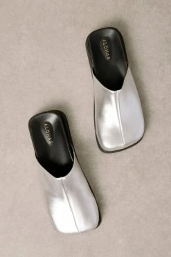 Flash Sale ❤️ Women's ALOHAS Whiz Leather Mule Shimmer Silver ❤️ -Vagabond Shoemakers Sales unnamed file 1931