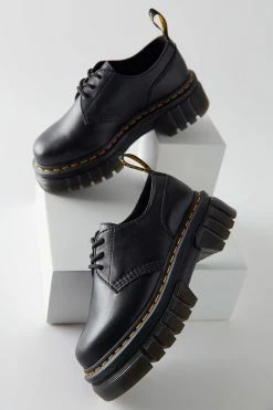 Best Pirce ✨ Women's Dr. Martens Audrick Leather Platform Oxford Black ????