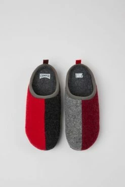 New ⌛ Women's Camper Wabi Color Block Recycled Rubber Sole Wool Slippers Red Multi ???? -Vagabond Shoemakers Sales unnamed file 2217