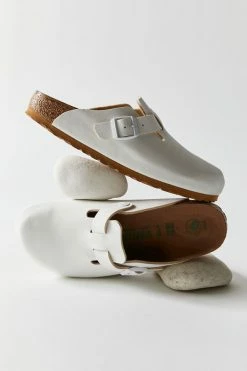 Cheap ???? Women's Birkenstock Boston Birkibuc Vegan Clog White ????