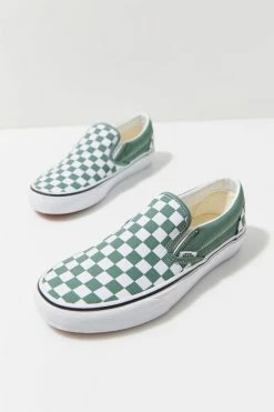 Budget ❤️ Women's Vans Color Theory Slip-On ???? Sneaker Duck Green Checkered ???? -Vagabond Shoemakers Sales unnamed file 296