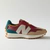 Cheap ???? Women's New Balance 327 ???? Women’s Lifestyle ???? Sneaker Earth Red + Mountain Orange ⌛