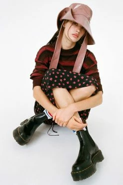 New ???? Women's Dr. Martens 2976 Quad Smooth Leather Platform Chelsea Boot Black ????