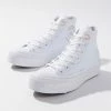 Outlet ???? Women's Converse Chuck Taylor All Star Autumn Embroidery Lift Platform ???? Sneaker White + Moonstone Violet + Mouse ????