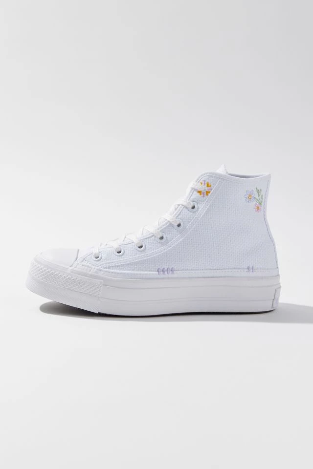Outlet ???? Women's Converse Chuck Taylor All Star Autumn Embroidery Lift Platform ???? Sneaker White + Moonstone Violet + Mouse ???? 5 Outlet ???? Women's Converse Chuck Taylor All Star Autumn Embroidery Lift Platform ???? Sneaker White + Moonstone Violet + Mouse ???? - Image 3