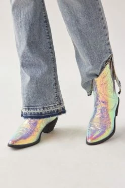 Cheap ???? Urban Outfitters ???? Women's UO Fallen Reptile Cowboy Boot Iridescent ????