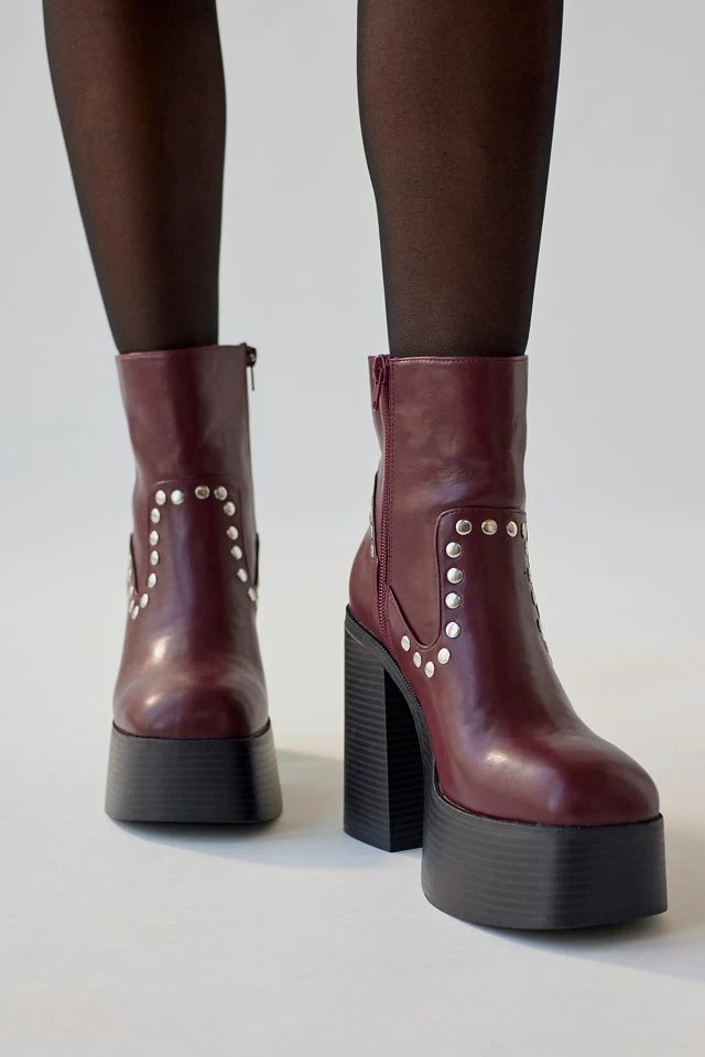 Top 10 ???? Urban Outfitters ???? Women's UO Noreen Studded Platform Boot Maroon ???? 5 Top 10 ???? Urban Outfitters ???? Women's UO Noreen Studded Platform Boot Maroon ???? - Image 3