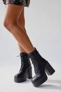 Top 10 ???? Urban Outfitters ???? Women's UO Noreen Lace-Up Platform Boot Black ????